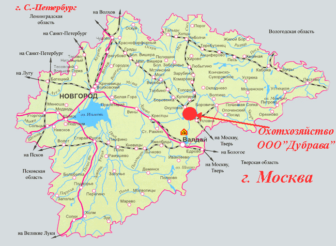 Карта новгородской области с деревнями и городами